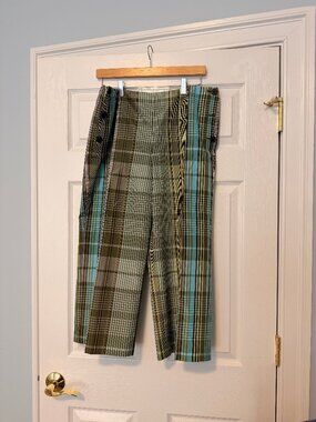 Talbot Petites Pants (Green and Blue Plaid)- Size 14